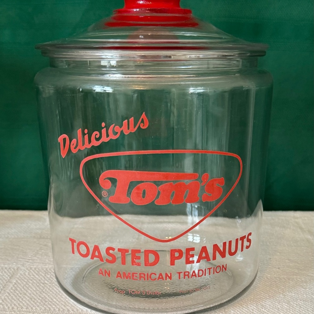 Vintage Toms Toasted Peanuts GlassJar